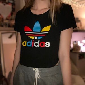 Adidas multicolor crop top